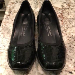 Josef Seibel black patent dress shoes